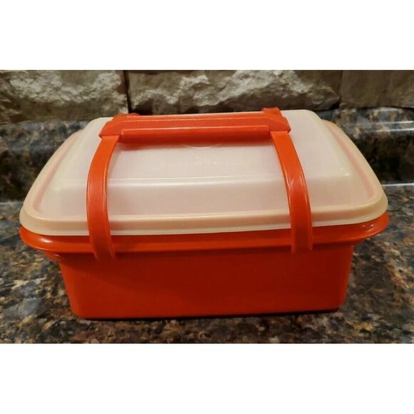Tupperware #1254 Pack N Carry Lunch Box Carrier with Lid & Handle - Picture 1 of 9